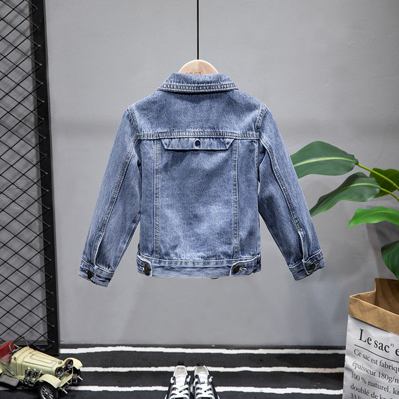 Children's clothing jacket boys spring and autumn style denim jacket jacket middle and big children Korean version loose casual jacket foreign style trendy