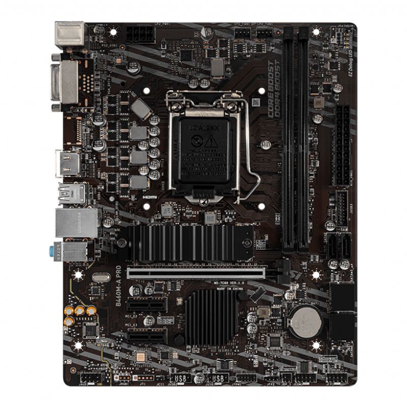 msi微星电脑主板b460m迫击炮台式机主板h410m支持10代i3i5cpu