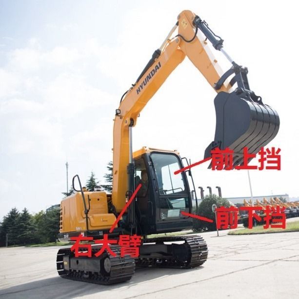 现代挖掘机225lc/335/80-7/215vs黑金刚驾驶室前档风推拉钢化玻璃