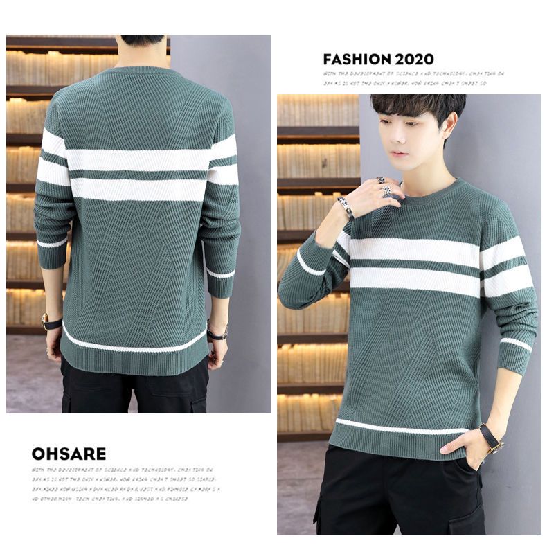 Men's Sweater Thickened Knit Pullover Round Neck Autumn Winter_voghion.com