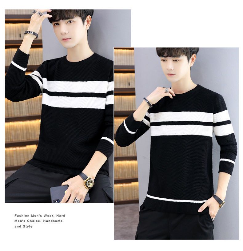 Men's Sweater Thickened Knit Pullover Round Neck Autumn Winter_voghion.com