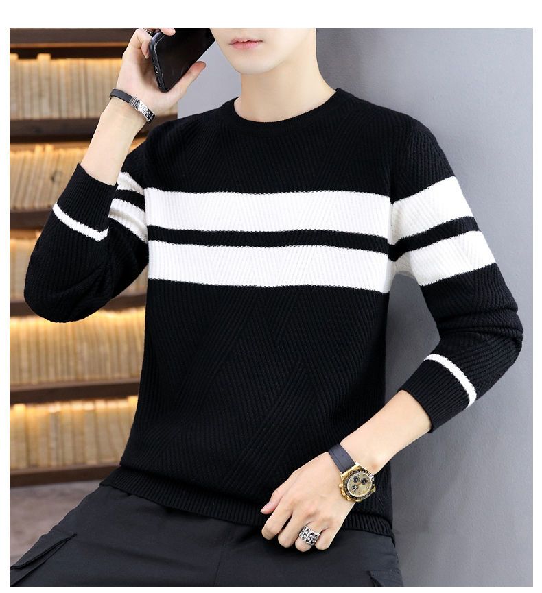 Men's Sweater Thickened Knit Pullover Round Neck Autumn Winter_voghion.com