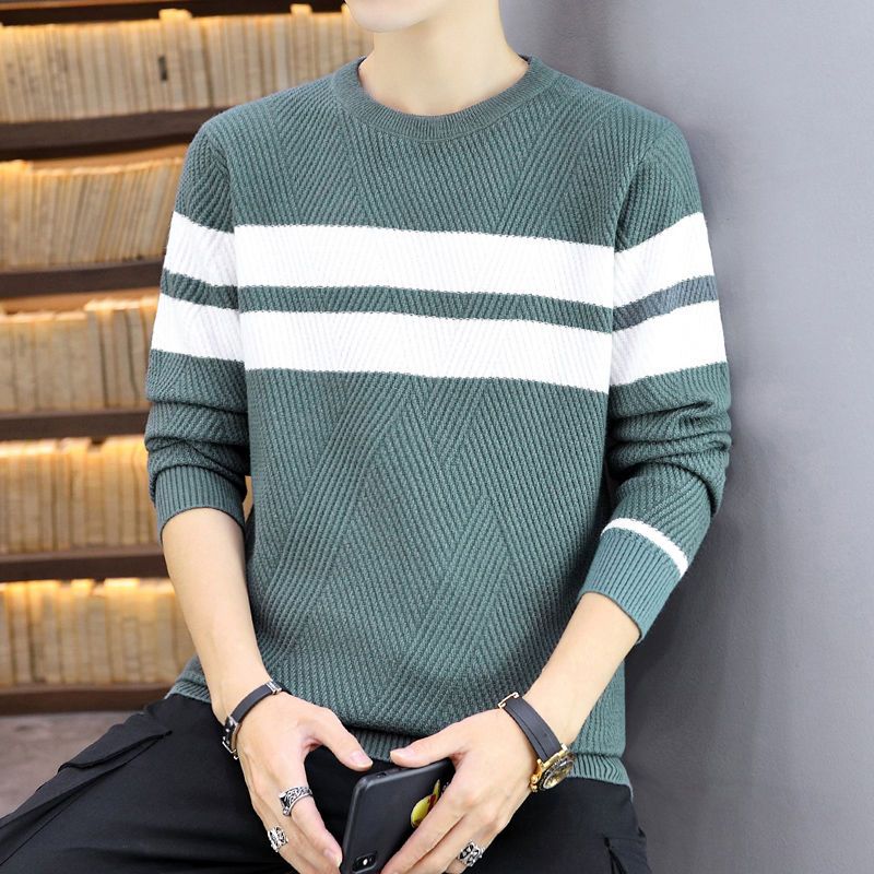 Men's Sweater Thickened Knit Pullover Round Neck Autumn Winter_voghion.com