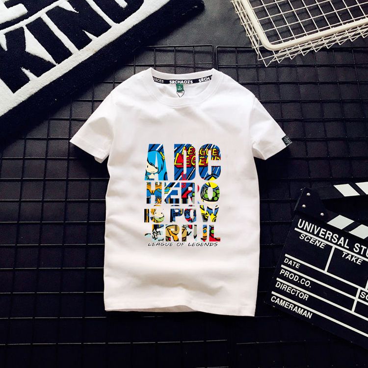 Xiagang Fengchao brand male and female couple parent-child outfit cartoon printing cute cotton short-sleeved T-shirt top beach sports