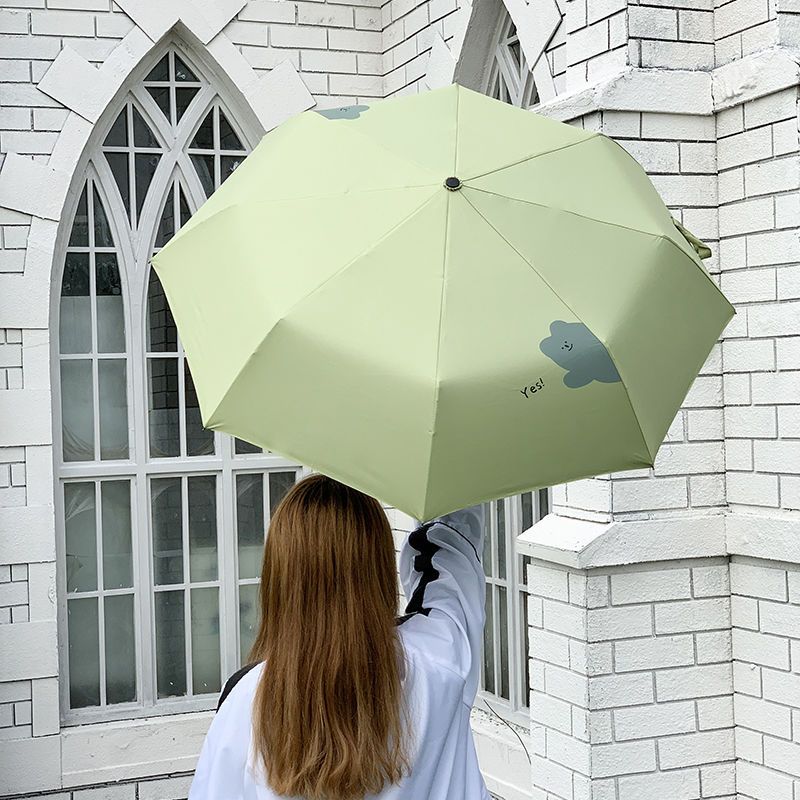 卡通布朗熊遮阳伞 晴雨两用 防晒防紫外线女神雨伞太阳伞小清新