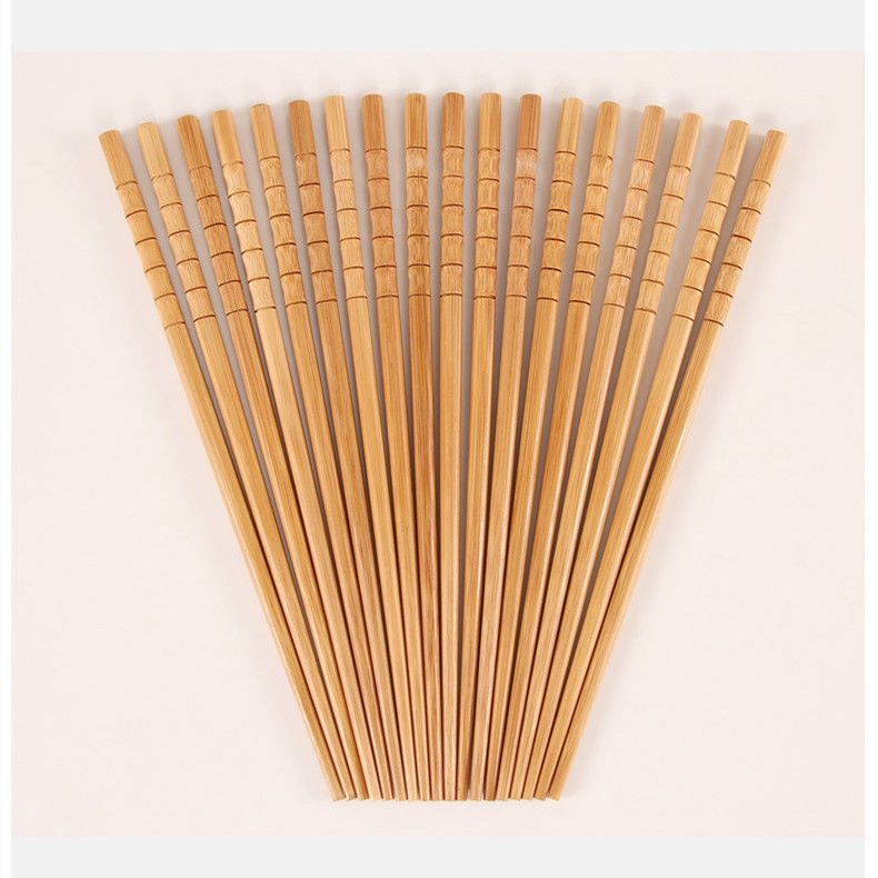 [5-30 pairs of bamboo chopsticks] lacquer free, wax free, carbonized and mildew proof bamboo chopsticks household chopsticks non slip set Chinese tableware
