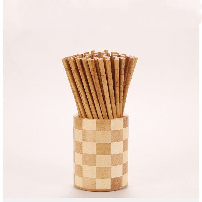 [5-30 pairs of bamboo chopsticks] lacquer free, wax free, carbonized and mildew proof bamboo chopsticks household chopsticks non slip set Chinese tableware