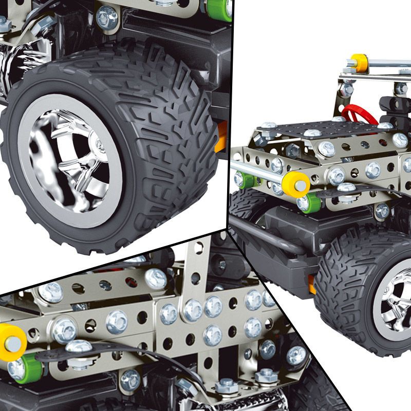 拼装玩具儿童拧螺丝钉遥控车模型男孩玩具智力开发组装玩具工程车