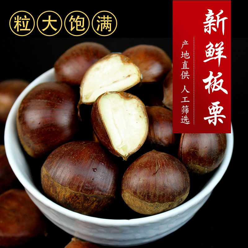 79015-丹东板栗2021年当年新鲜板栗特大个野生甜糯板栗锥子栗毛栗东北栗-详情图