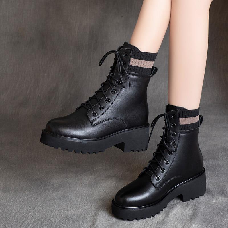 Martin boots women British style fall / winter 2020 new short boots female students Korean thick bottom Plush net red ins fashion shoes