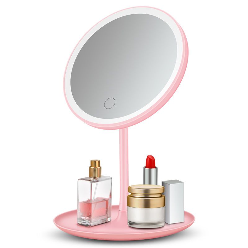 Net red LED makeup mirror, table lamp, makeup, makeup, makeup, girl's bedroom, tiktok, INS, charge, and voice.