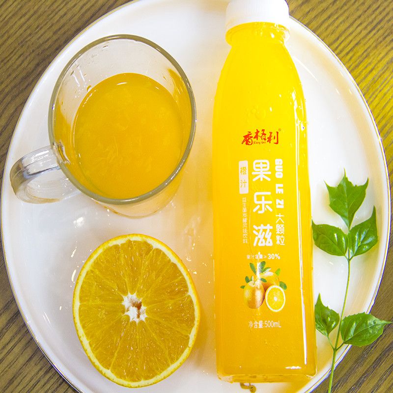益生菌发酵果汁果肉饮料500ml6瓶复合果汁含果肉饮料整箱批发