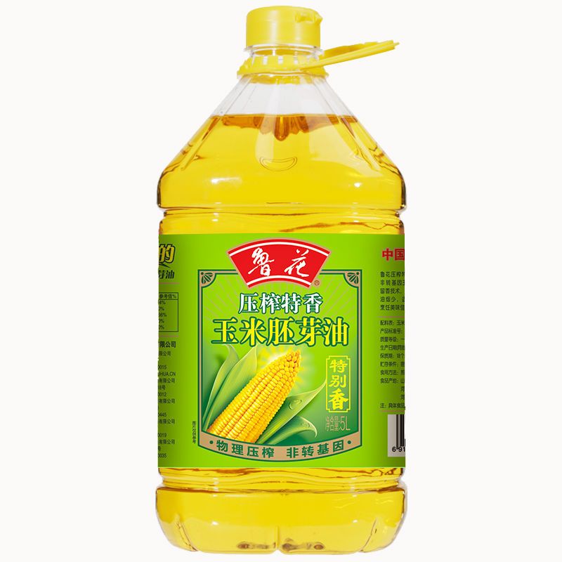 【新货】鲁花特香玉米胚芽油5L非转基因食用油一级压榨植物油炒菜