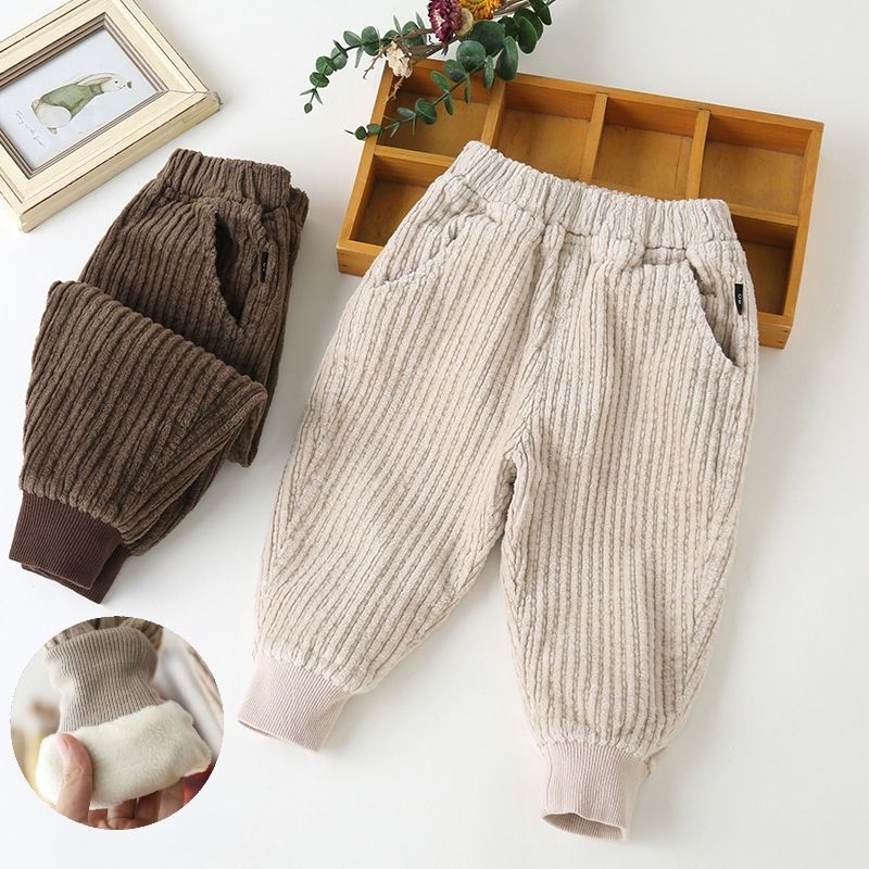 Children's clothing boys  autumn new children's corduroy harem pants beamed pants for children and babies solid color trousers