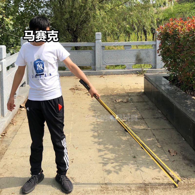 闪龙扁皮伸缩直杆弹弓高精准度激光红外线弹工成人竞技弹弓大全