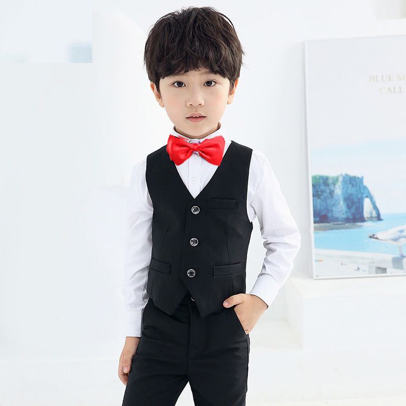 儿童小西装套装男童中大童小学生演出服韩版花童礼服男孩表演西服
