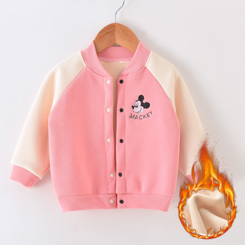 2023 New Boys and Girls Coats Children's Fleece Tops Baby Clothes Autumn and Winter Baby Cardigan Children's Spring Clothes
