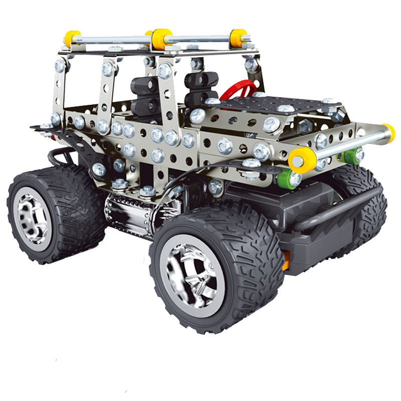 拼装玩具儿童拧螺丝钉遥控车模型男孩玩具智力开发组装玩具工程车