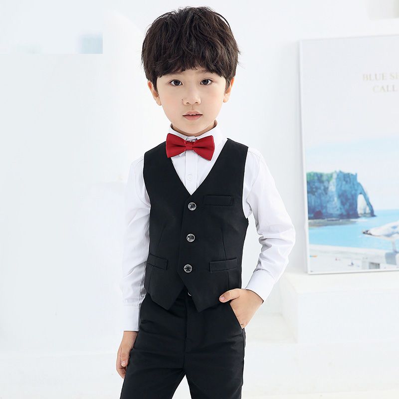 儿童西装三件套套装男童演出服花童礼服韩版中大童男孩小西服外套