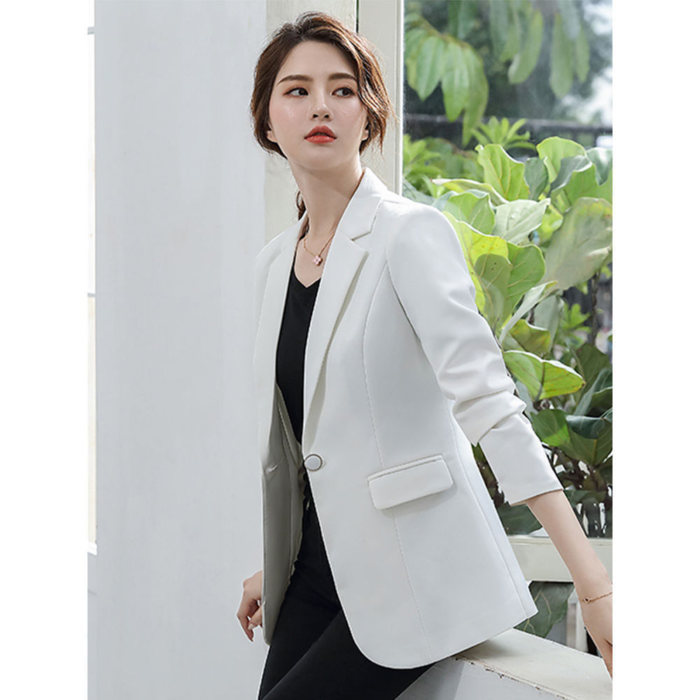  early spring and autumn new small suit jacket female Korean version loose mid-length red suit retro casual net red