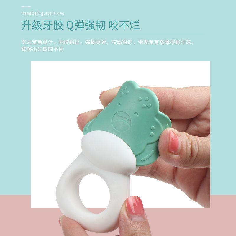 婴儿玩具摇铃0-1岁拨浪鼓新生幼儿3-6-12个月男女孩益智可咬牙胶
