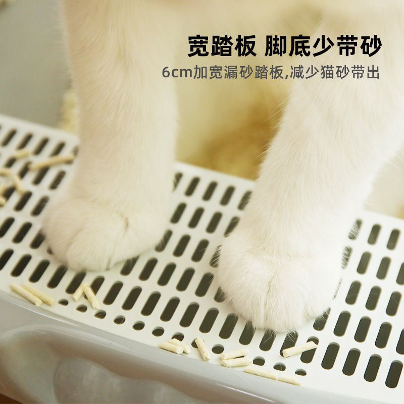 Cat litter basin full semi enclosed anti splash large and small kitten anti odor Cat Toilet cat litter basin deodorizing cat excrement Basin