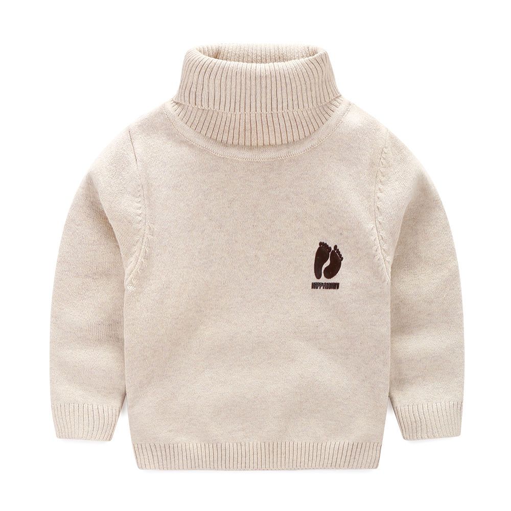 Children's autumn and winter velvet thickened sweaters boys turtleneck sweaters girls round neck sweaters baby pullover sweaters