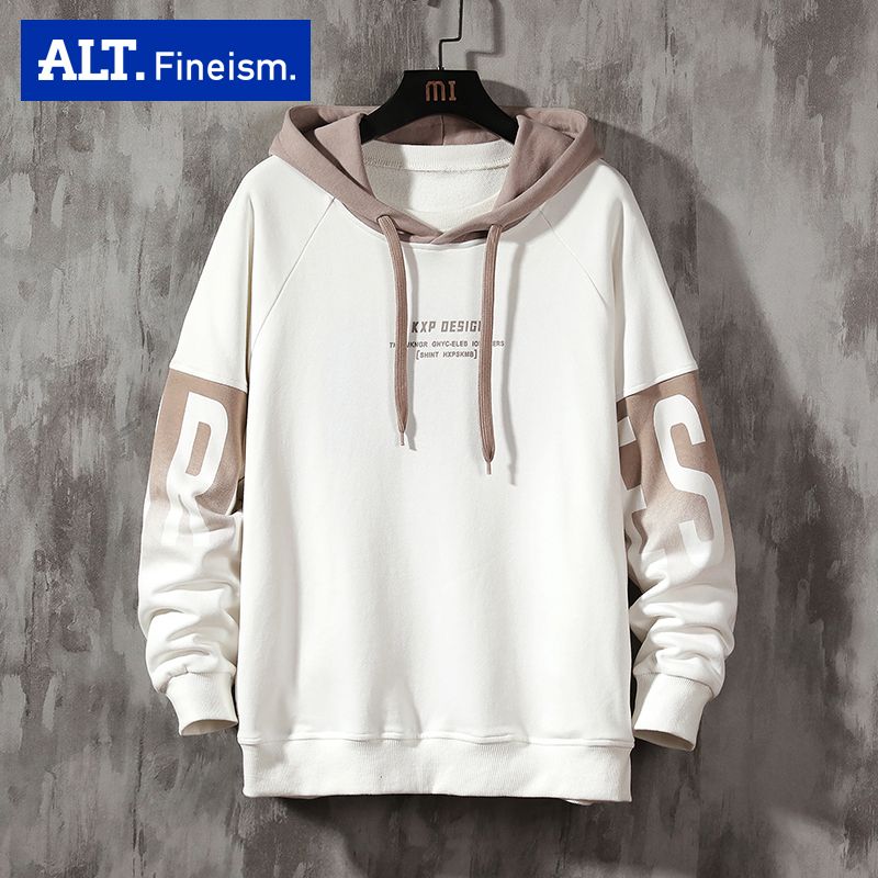 A'en lantuo sweater men's hooded autumn and winter loose trend versatile fashion brand jacket men's casual clothes autumn clothes