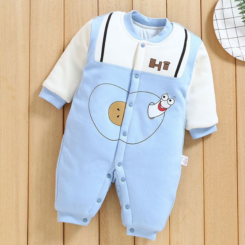 Newborn baby clothes baby go out quilted thickened autumn and winter suit winter warm thickened jumpsuit cotton clothes