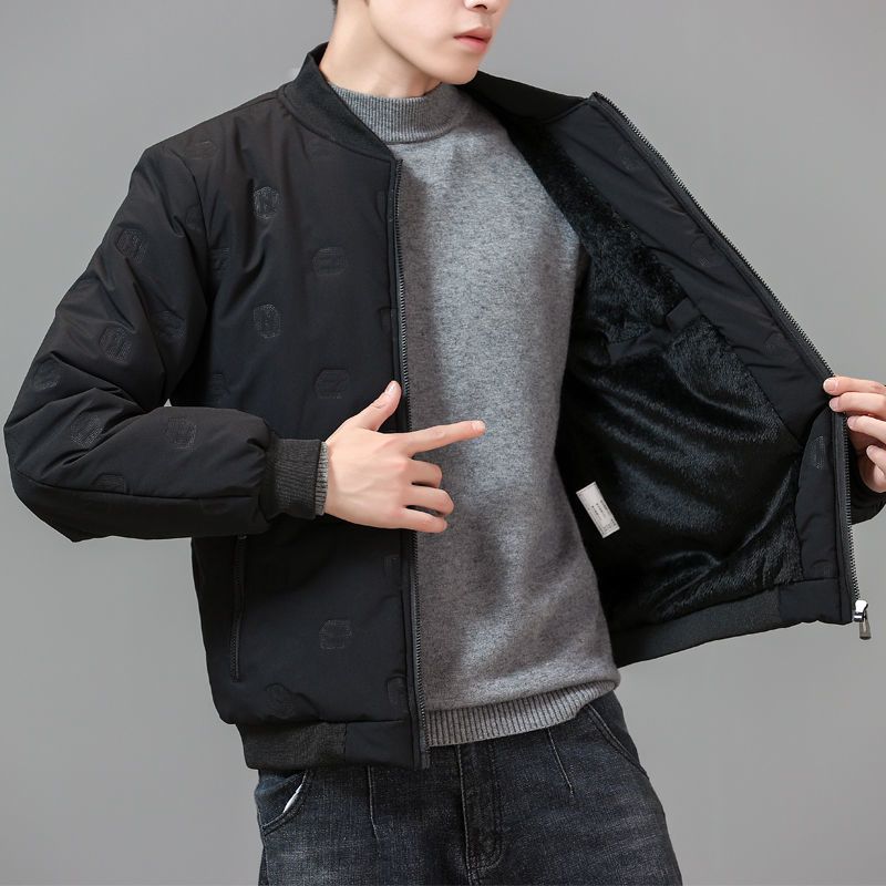 夹克男外套棉衣2020冬季新款加绒加厚中青年短款棉袄男装大码棉袄