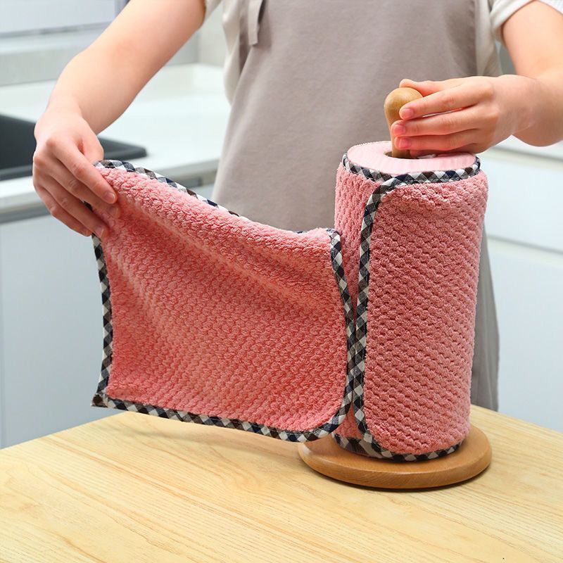 Dishcloth oil-free dishcloth household kitchen hand wipe table wipe bowl water absorbent cleaning cloth towel thickened cleaning towel