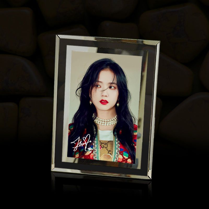jisoo金智秀blackpink签名照水晶相框同款周边定制闺蜜女生日礼物