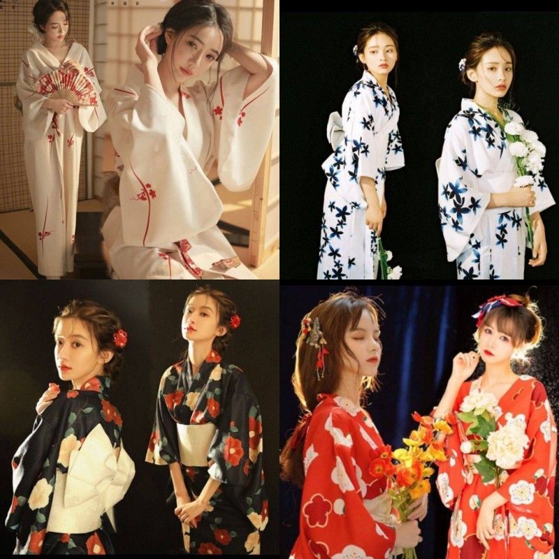 Formal dress traditional improved kimono female Japanese style personal god girl kimono theme photo photography photo shoot clothing