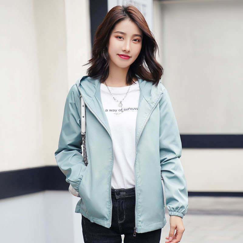 2020 new large short coat women fashion ins spring and autumn Korean Edition Student versatile slim jacket