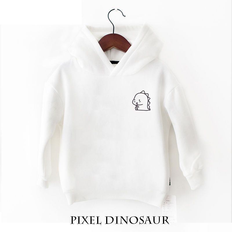 Children's wear autumn and winter new children's Hoodie Boys' Plush White Sweater