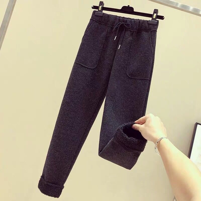 Children's 2020 new autumn and winter straight tube cashmere pants for tweed casual pants