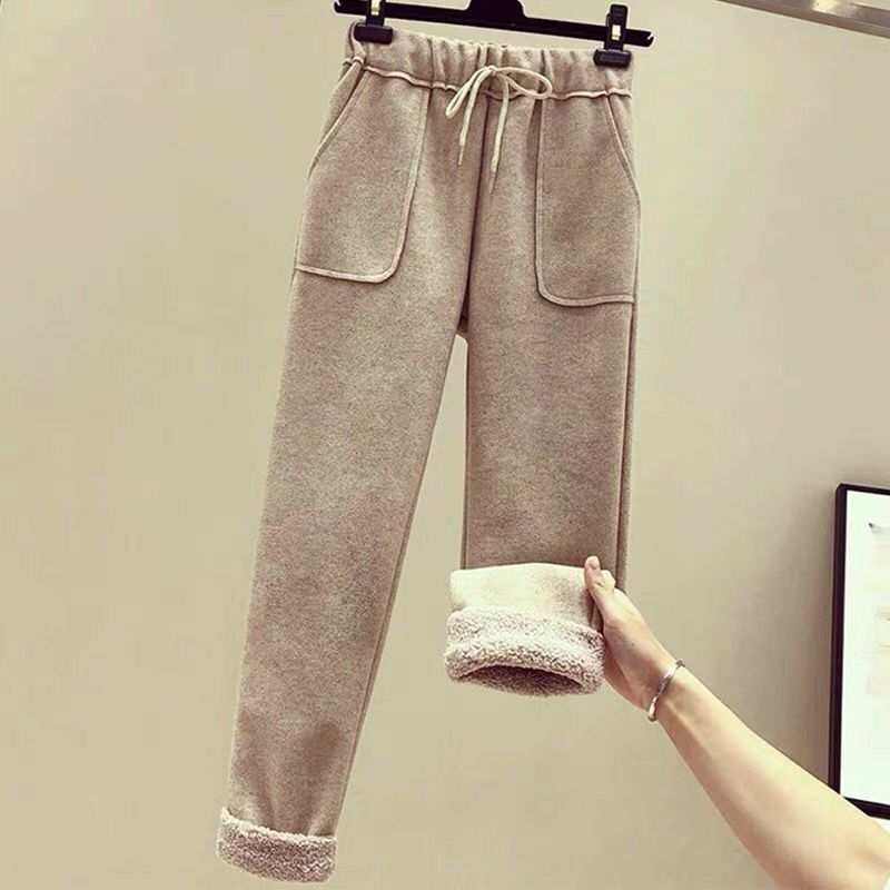 Children's 2020 new autumn and winter straight tube cashmere pants for tweed casual pants