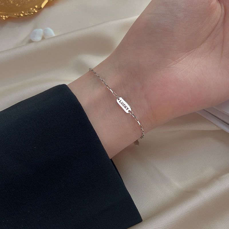 925 Sterling Silver Lucky bracelet for female students 2020 new ins niche design luxury high-grade hand accessories