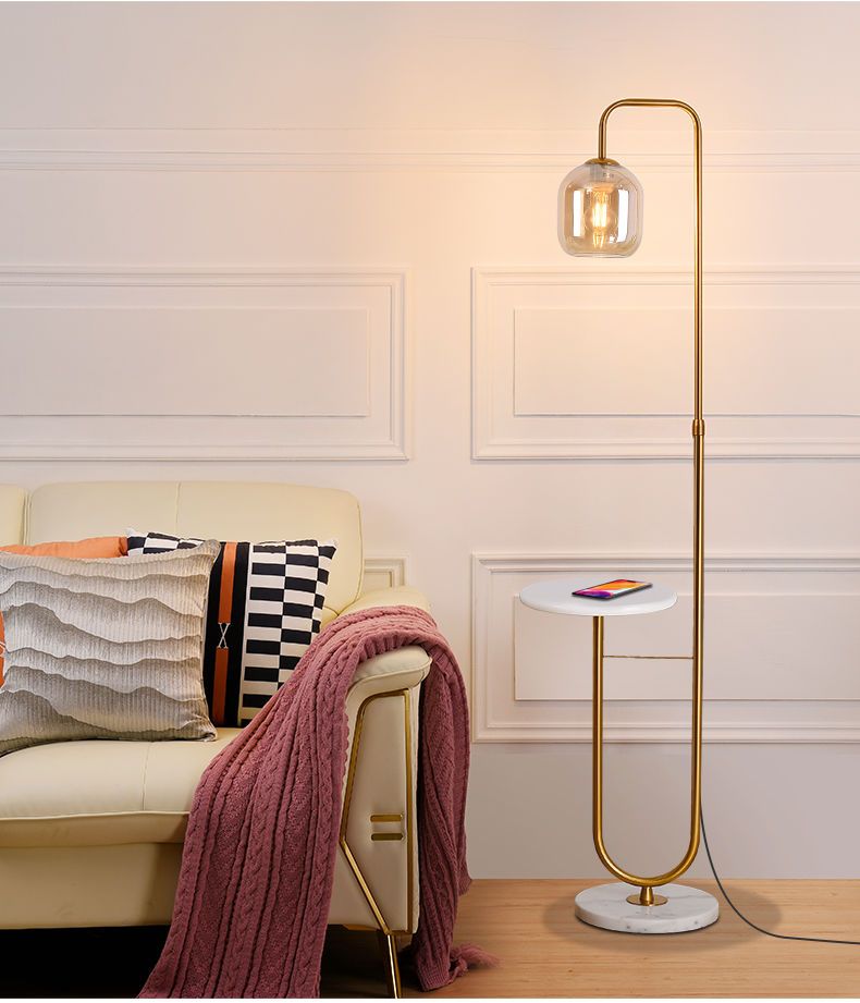 落地灯客厅沙发卧室床头灯北欧轻奢创意简约现代茶几置物立式台灯