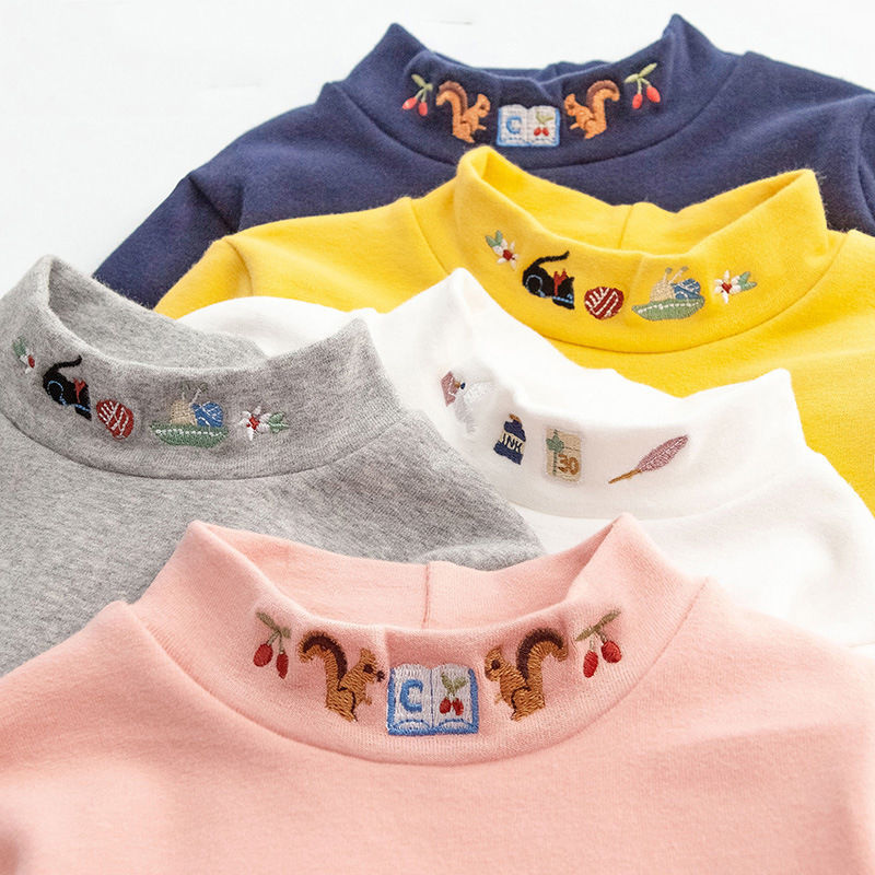 Girl's wear spring and autumn 2020 new style frosted non pilling girl's bottoming shirt children's Long Sleeve T-Shirt Top