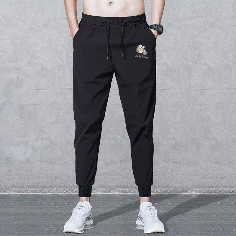 Spring and autumn casual pants men's loose plus size sports pants all-match men's harem pants stretch leg pants trend nine points