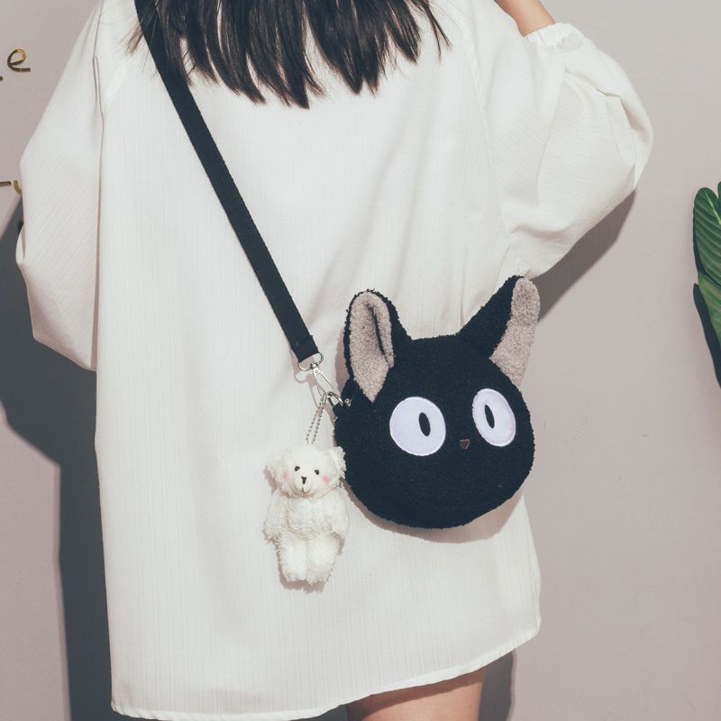 Japanese cute Bag Girl 2020 new trend this year popular Lamb Fur Doll Bag Korean version of student messenger bag