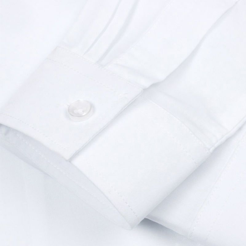 秋冬加绒加厚长袖白衬衫女士职业韩版百搭保暖衬衣白色正装工作服