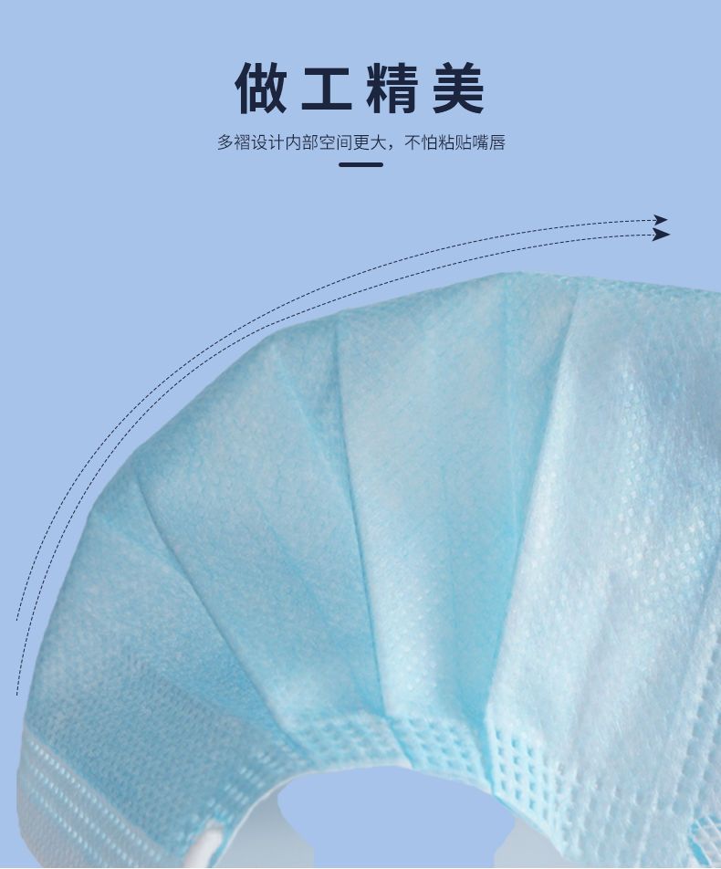 A 高档一次性口罩三层加厚防护防飞沫含熔喷布10个装精美防尘面罩