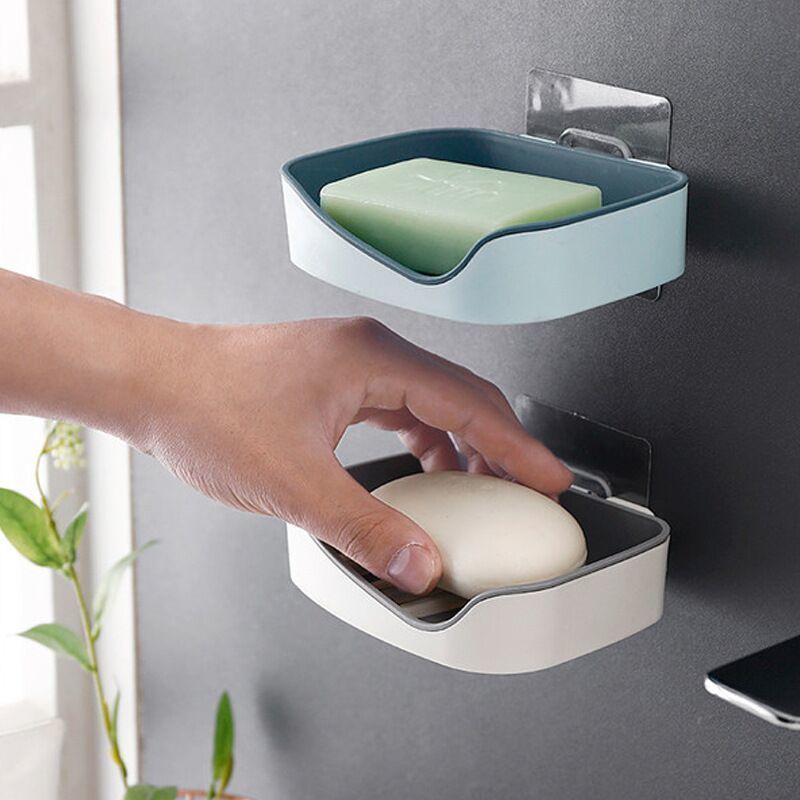 创意沥水大号肥皂盒卫生间浴室旅行方形双层简约塑料时尚香皂盒子
