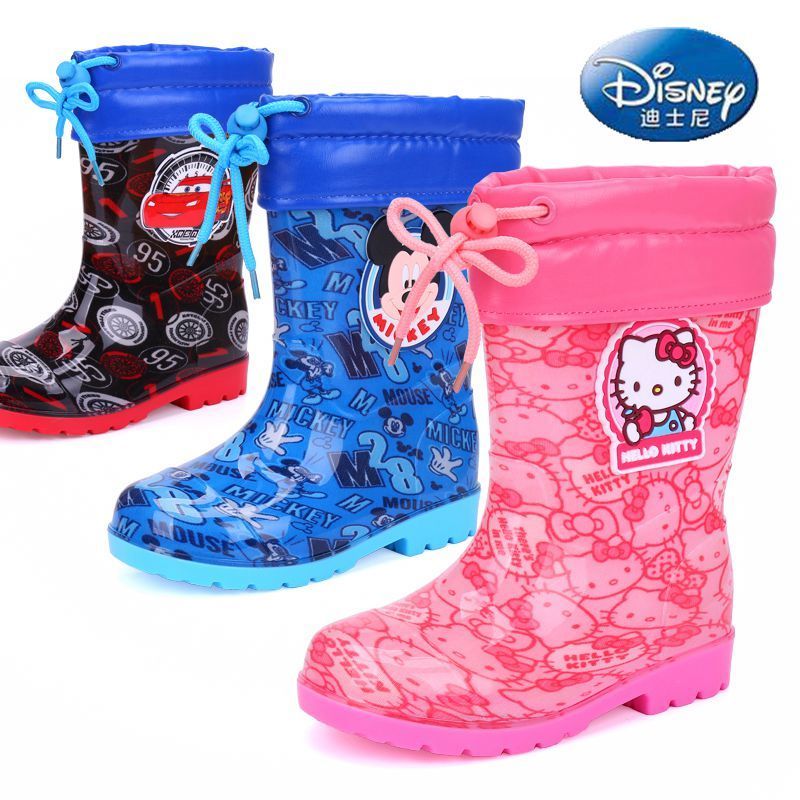 迪士尼正品儿童雨鞋卡通雨靴防滑防水鞋宝宝水鞋男童女童水靴胶鞋