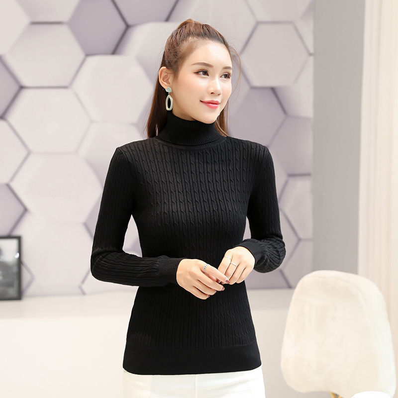 仙蚕网红爆款2021加厚半高领秋冬毛衣女短款小香风针织东大门女装