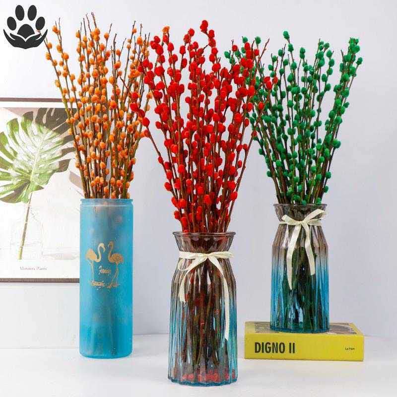 银柳彩色年宵花卉四季耐寒室内外办公室鲜花干花