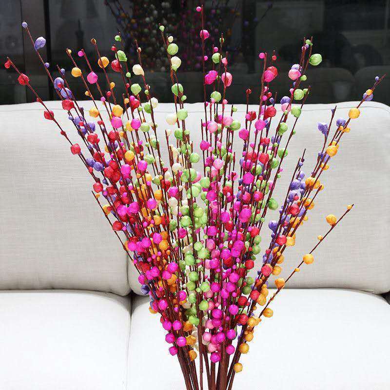 银柳彩色年宵花卉四季耐寒室内外办公室鲜花干花