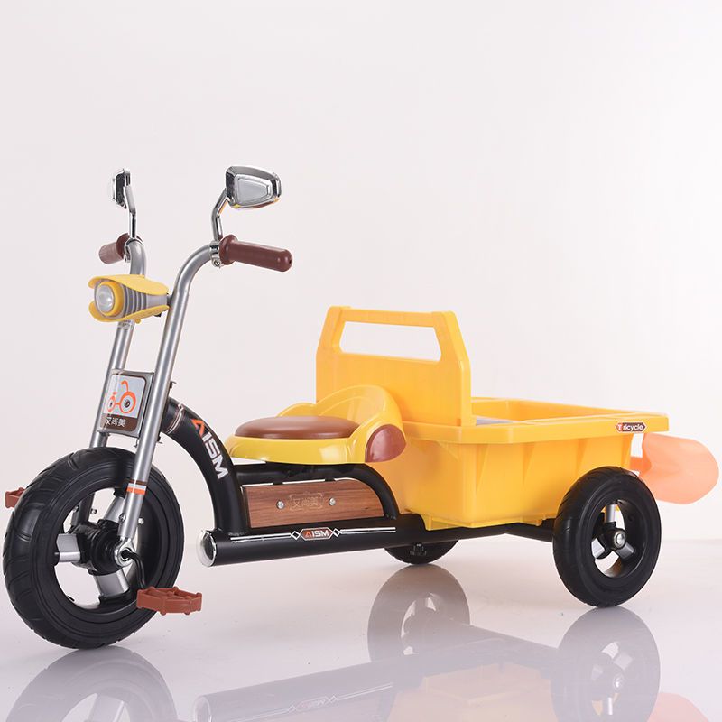儿童三轮车带后斗大号车厢2-6岁男女宝宝脚踏车怀旧双人童车玩具